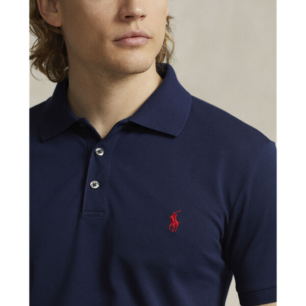 Slim Fit Stretch Mesh Polo