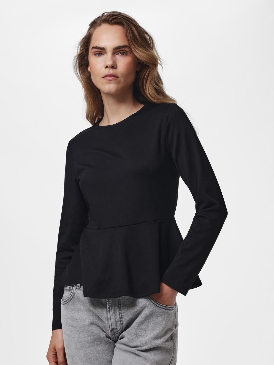Pcalisa Ls Peplum Top Jrs Noos Bc