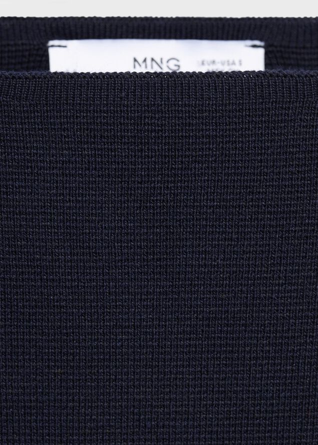 Fine-knit boat-neck sweater