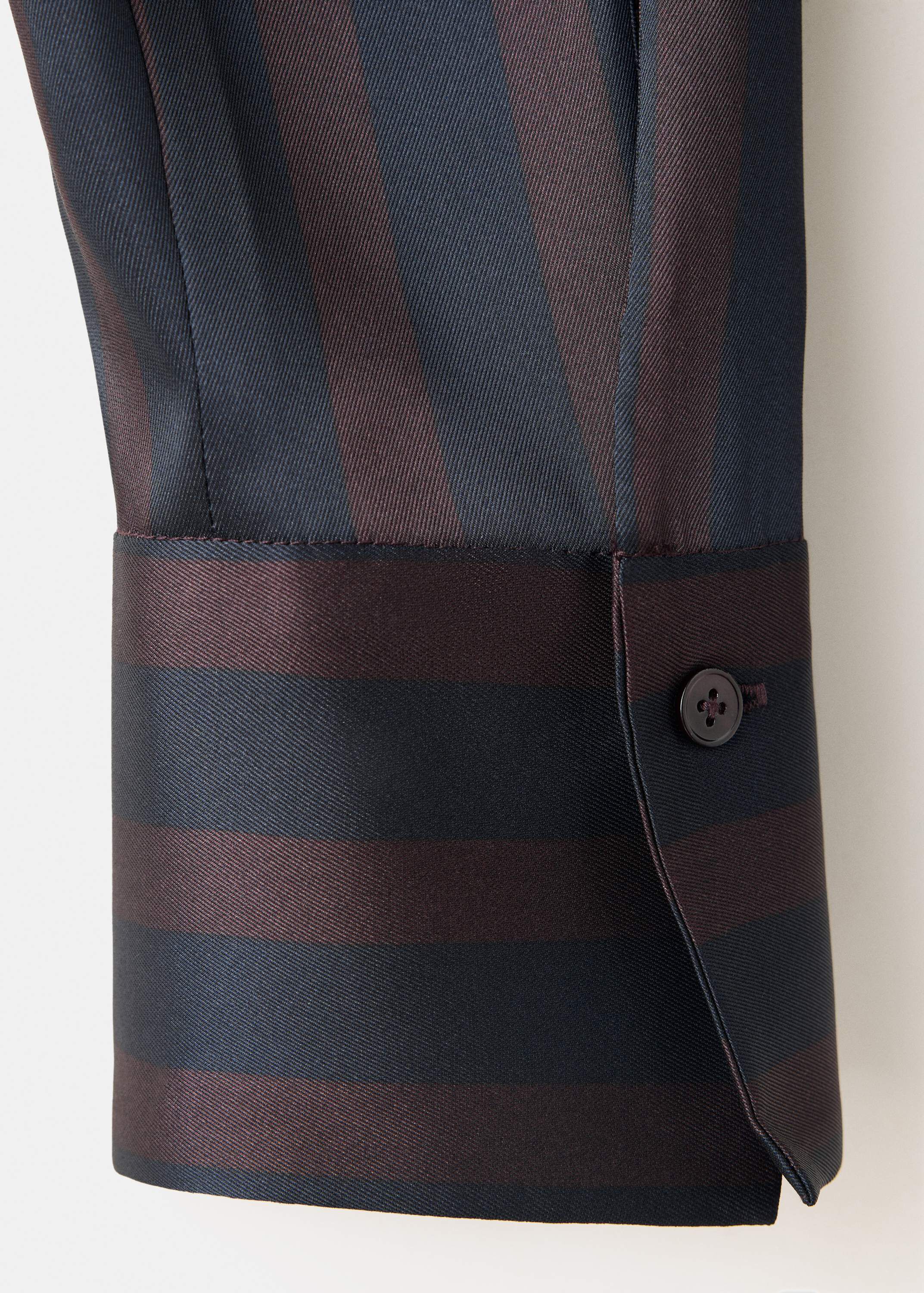 Striped blouse with frogging detail