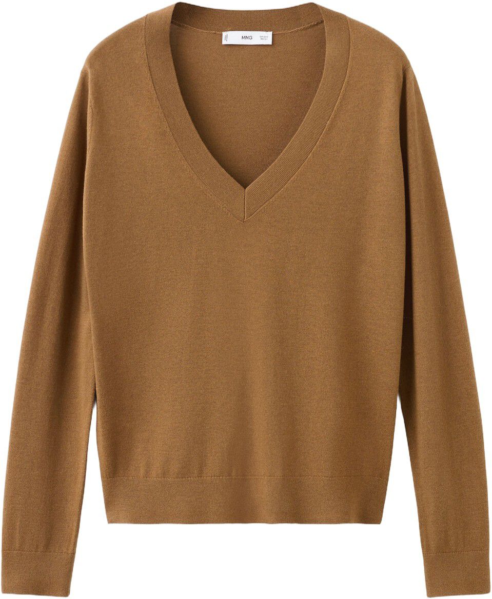 V-neck knit sweater