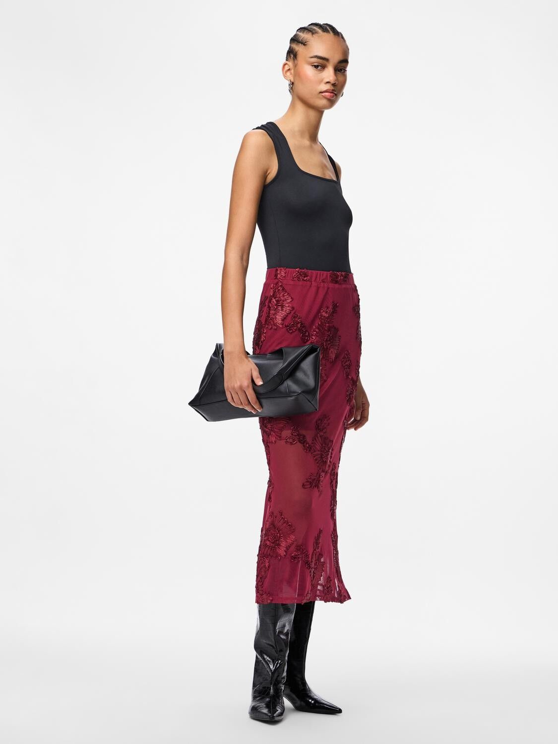 PCOFFIA HW MIDI SKIRT JRS D2D