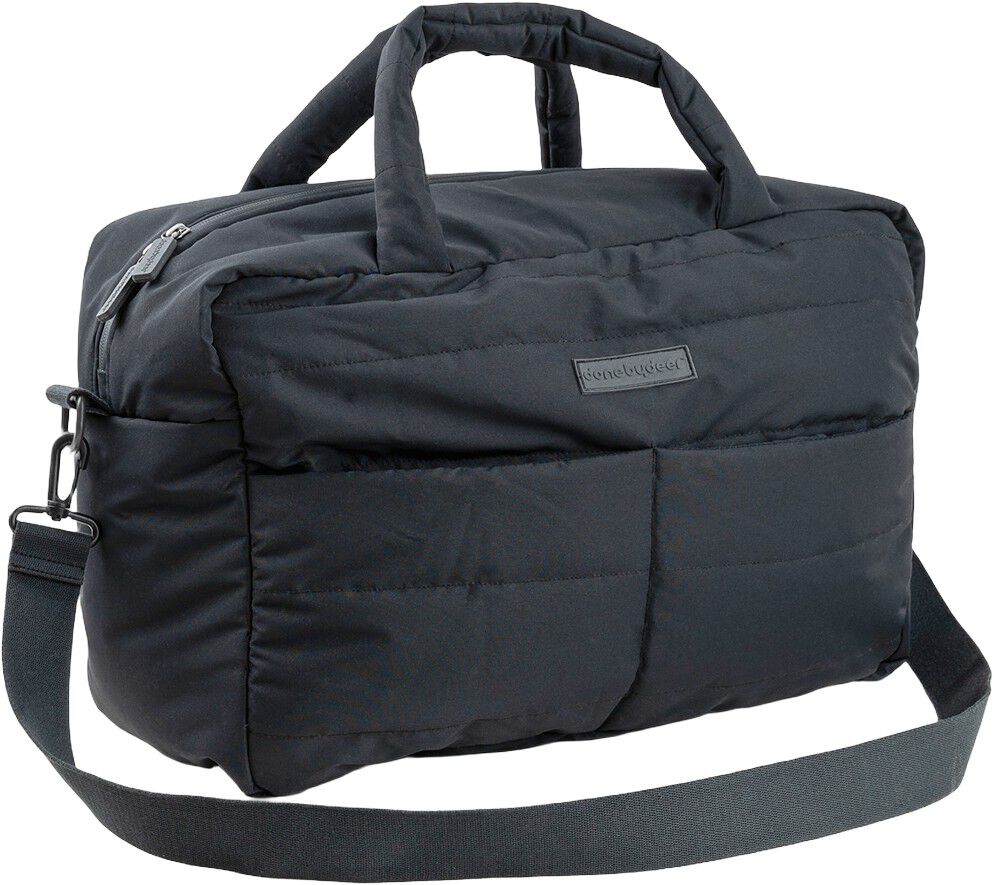 Quiltet pusletaske Sort