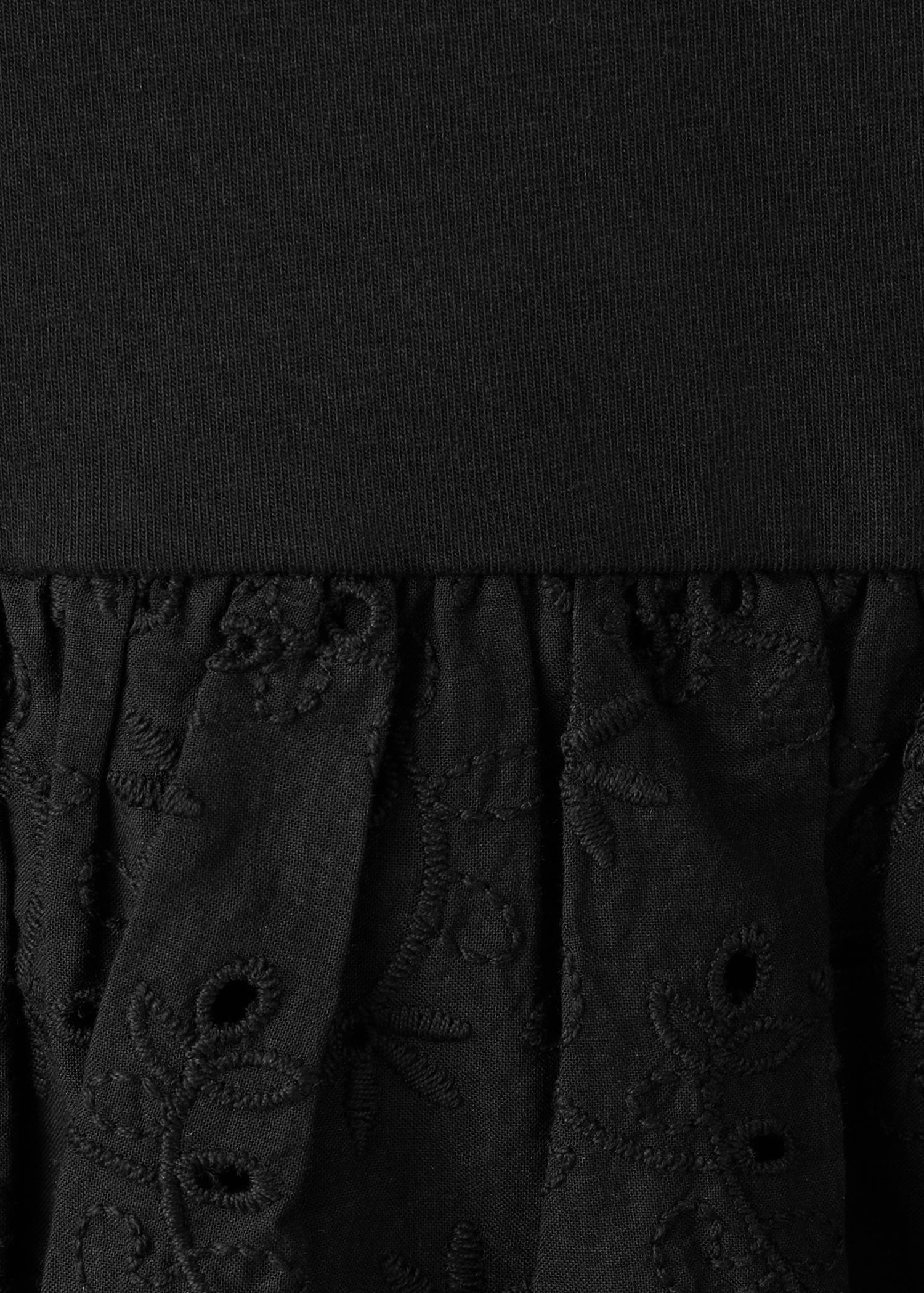 Strapless dress with broderie angla