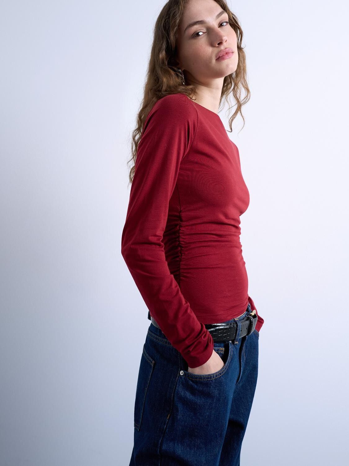 Tsminna Ls Ruched Top Jsr