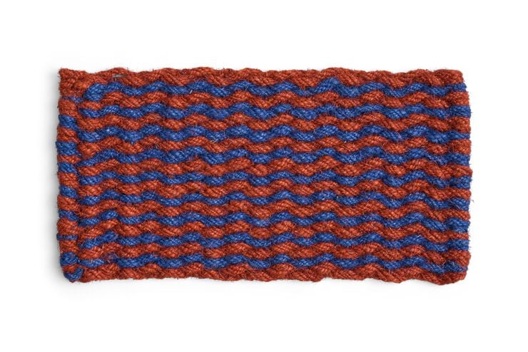 Coco Door Mat-Stripe Wave-Brown and navy