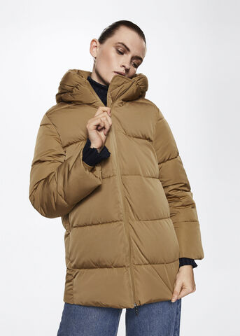 Hood quilted coat