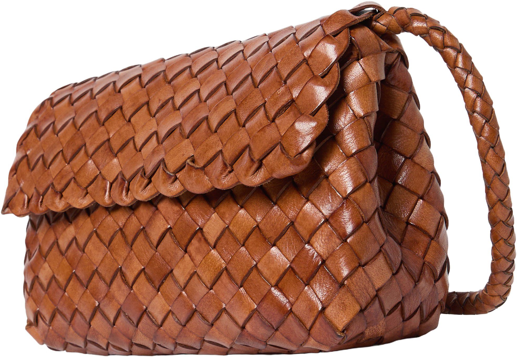 VINNIE WOVEN LEATHER CROSSBODY