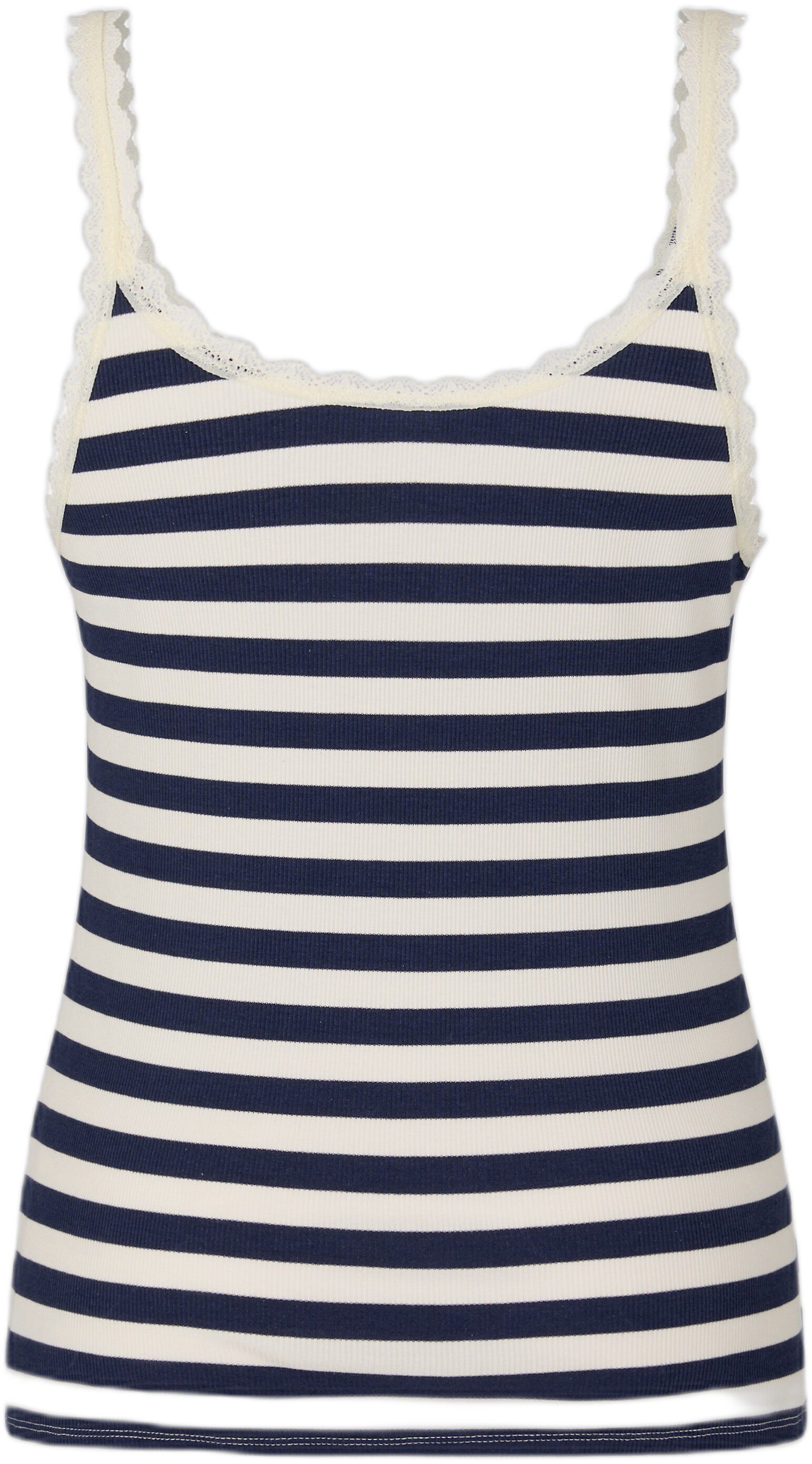 Singlet Rib Jersey Lace