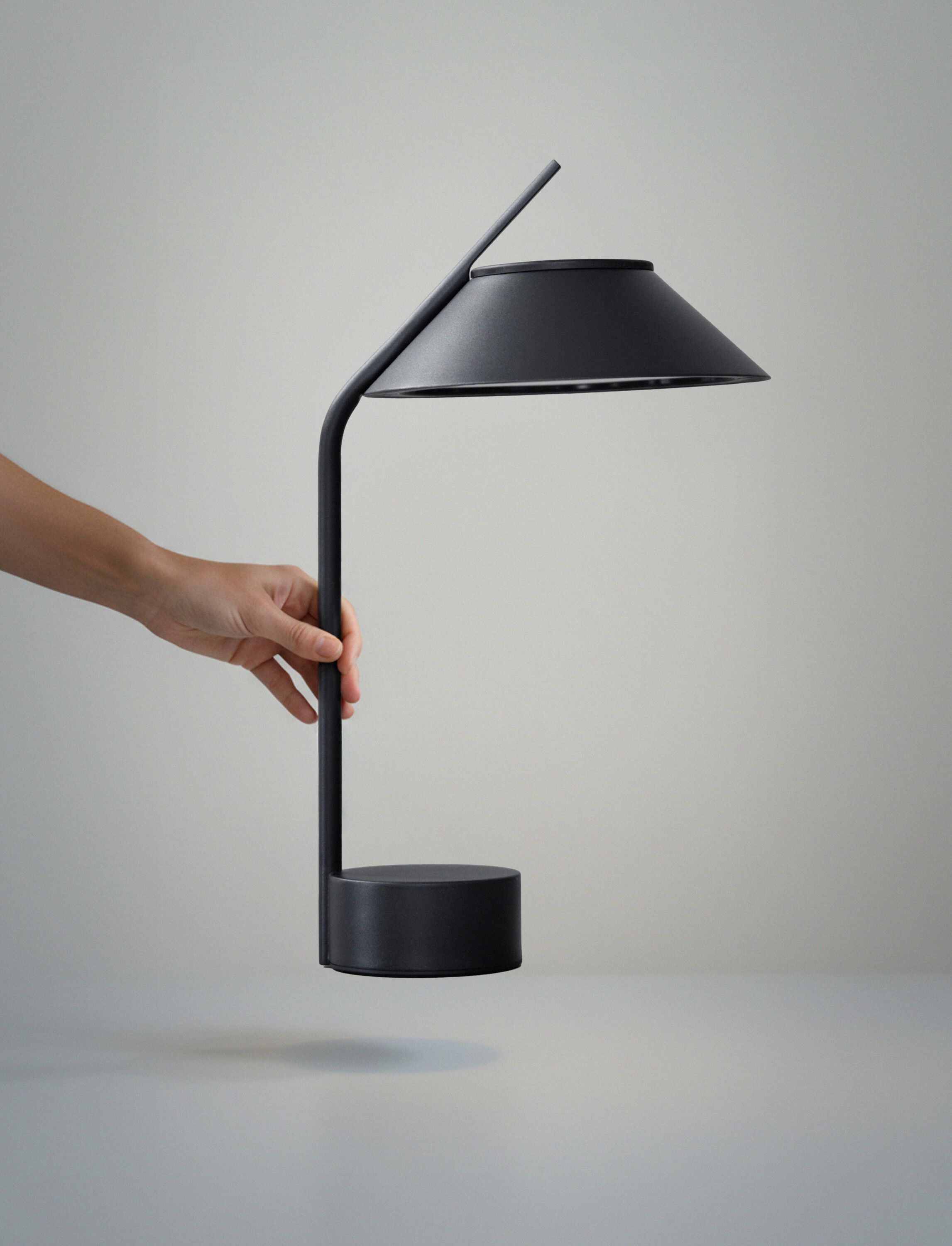 Vinkel LED lampa, portable black