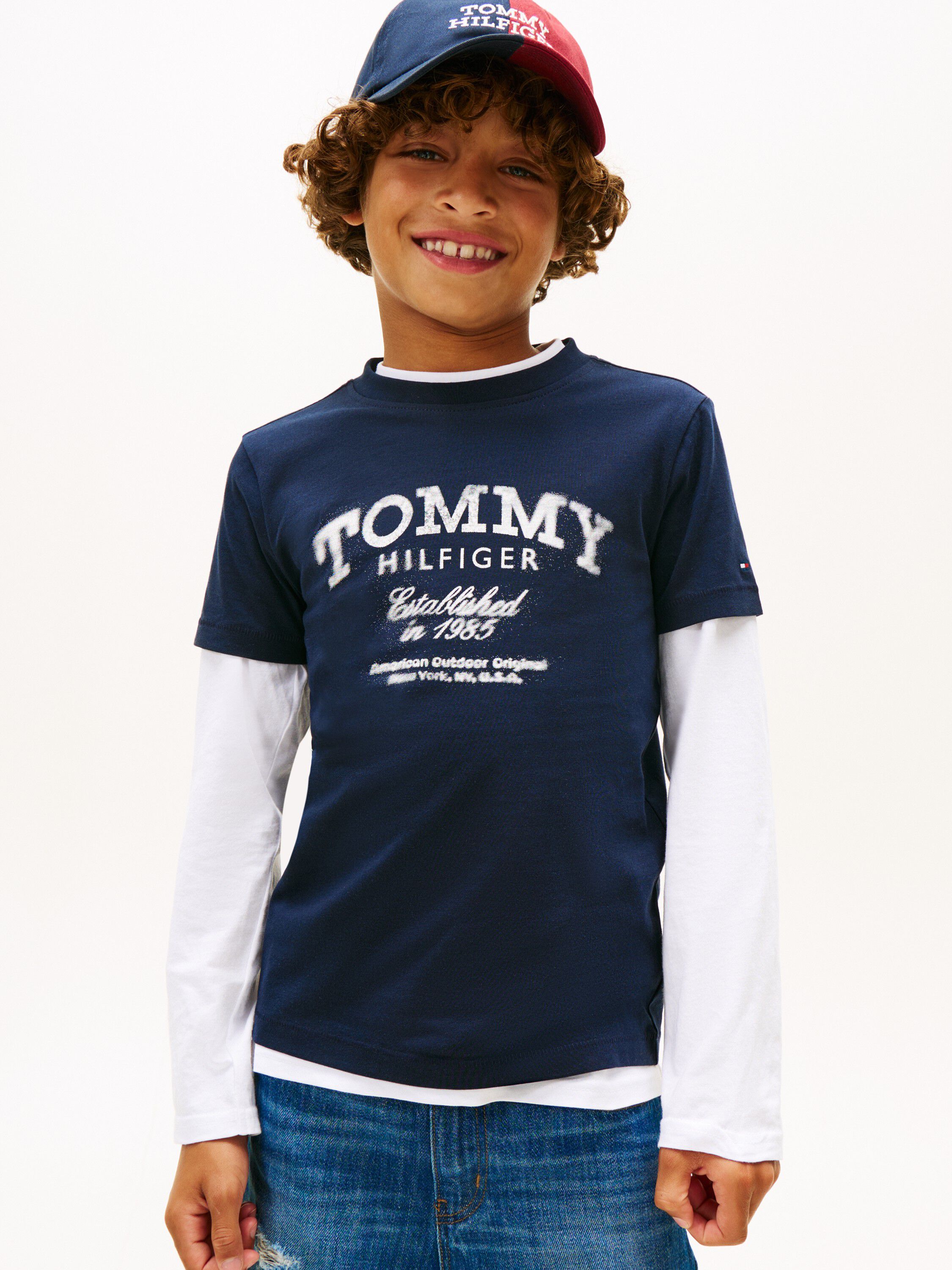 TOMMY FADED PRINT T-SHIRT SS