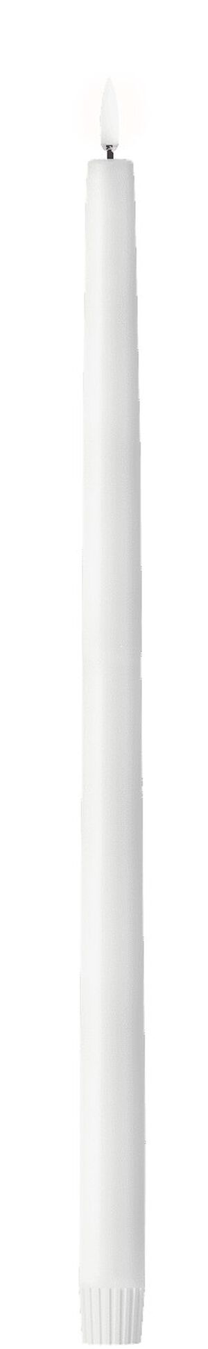 LED tall taper candle, Nordic white, Smooth, 2,3x40 cm