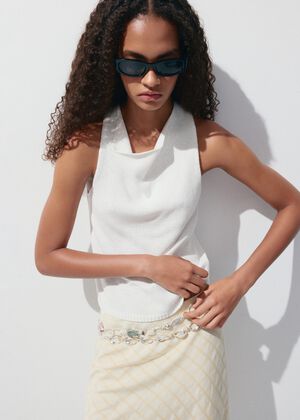 Knit strap top