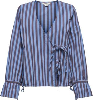 ONLSTIVELLA LS STRIPED TIE TOP WVN