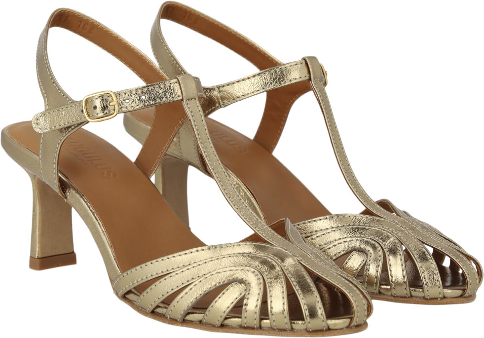 H&oslash;jh&aelig;let sandal med smuk organisk frontdetalje