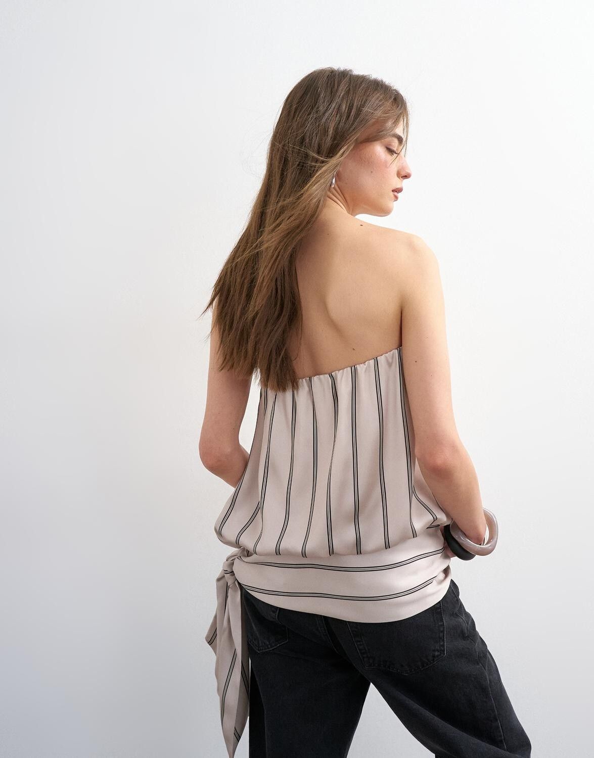 Tsnicole Bandeau Bubble Stripe Top Wvn