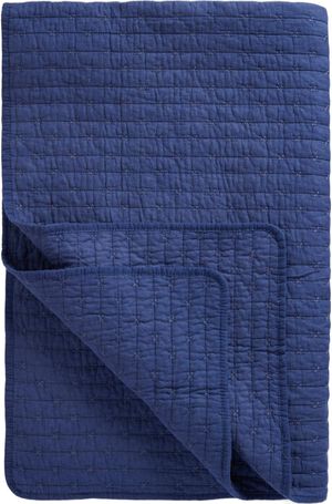 Quilt indigo m/korssting