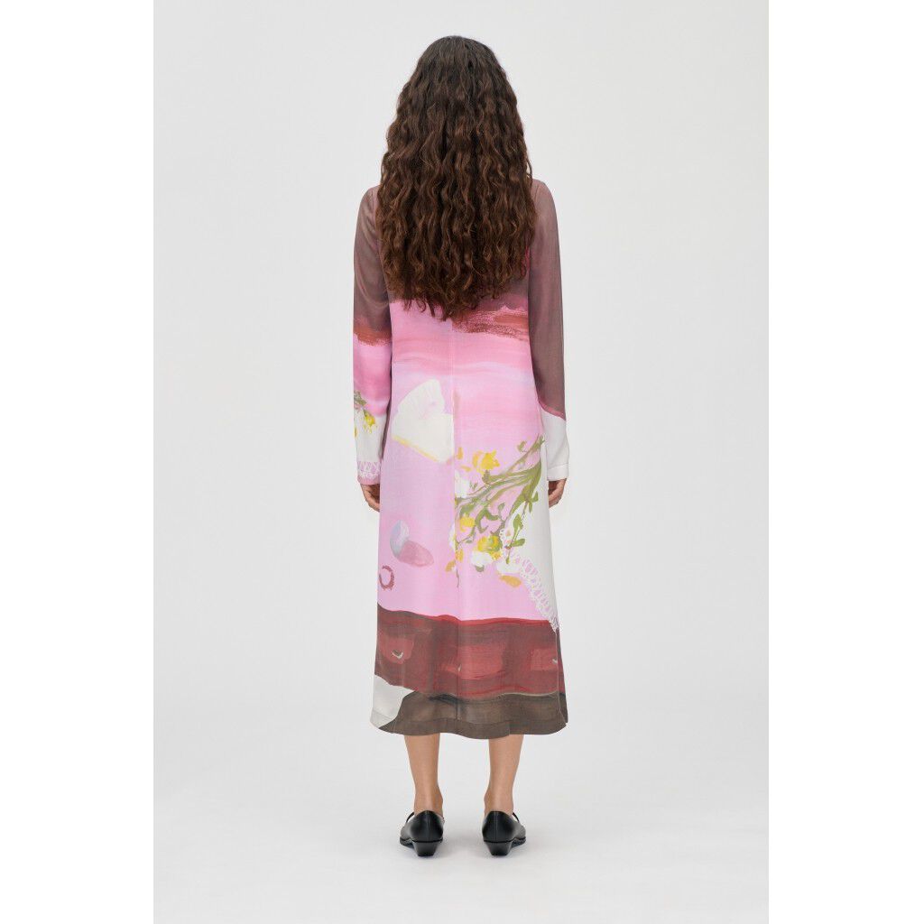 2263 Dry Viscose, Long Sleeve Midi Dress