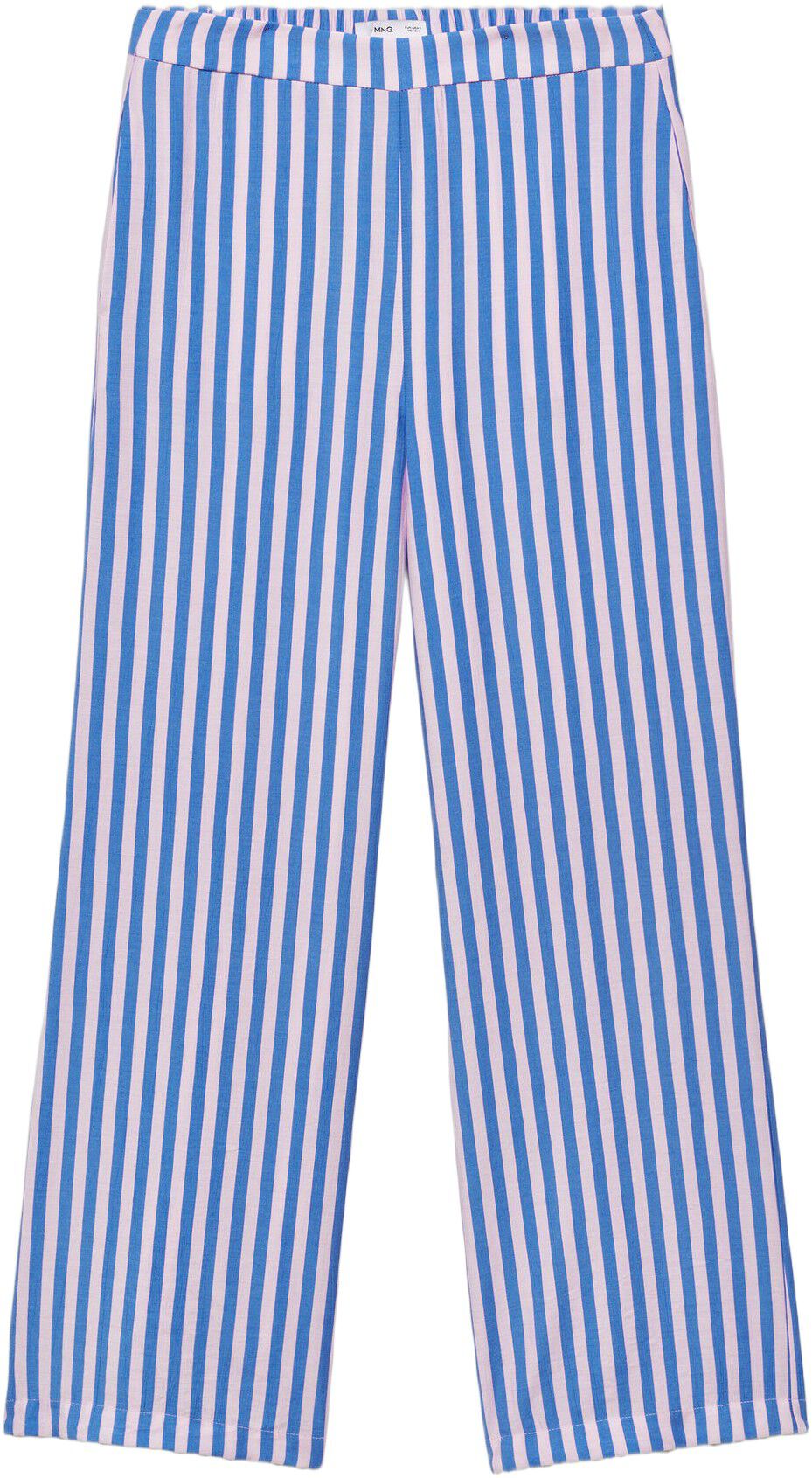 Stripe-print straight trousers