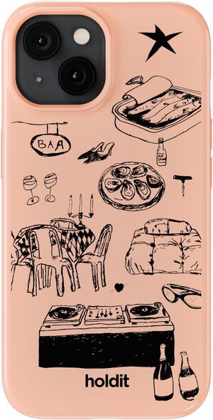 Graphic Print Case MagSafe iPhone 16e/15/14/13 Bare Pink