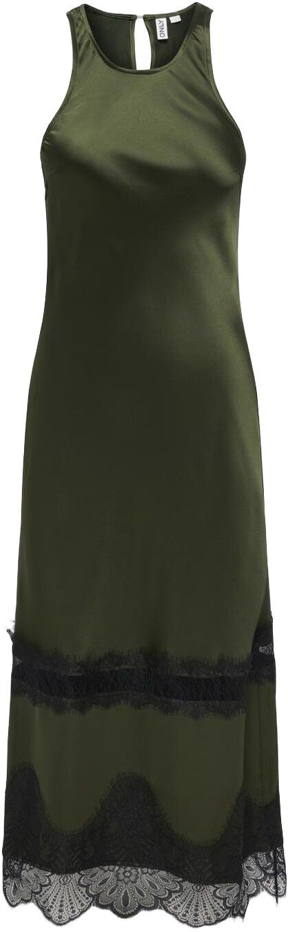 Onlindona S/L Long Lace Satin Dress Wvn