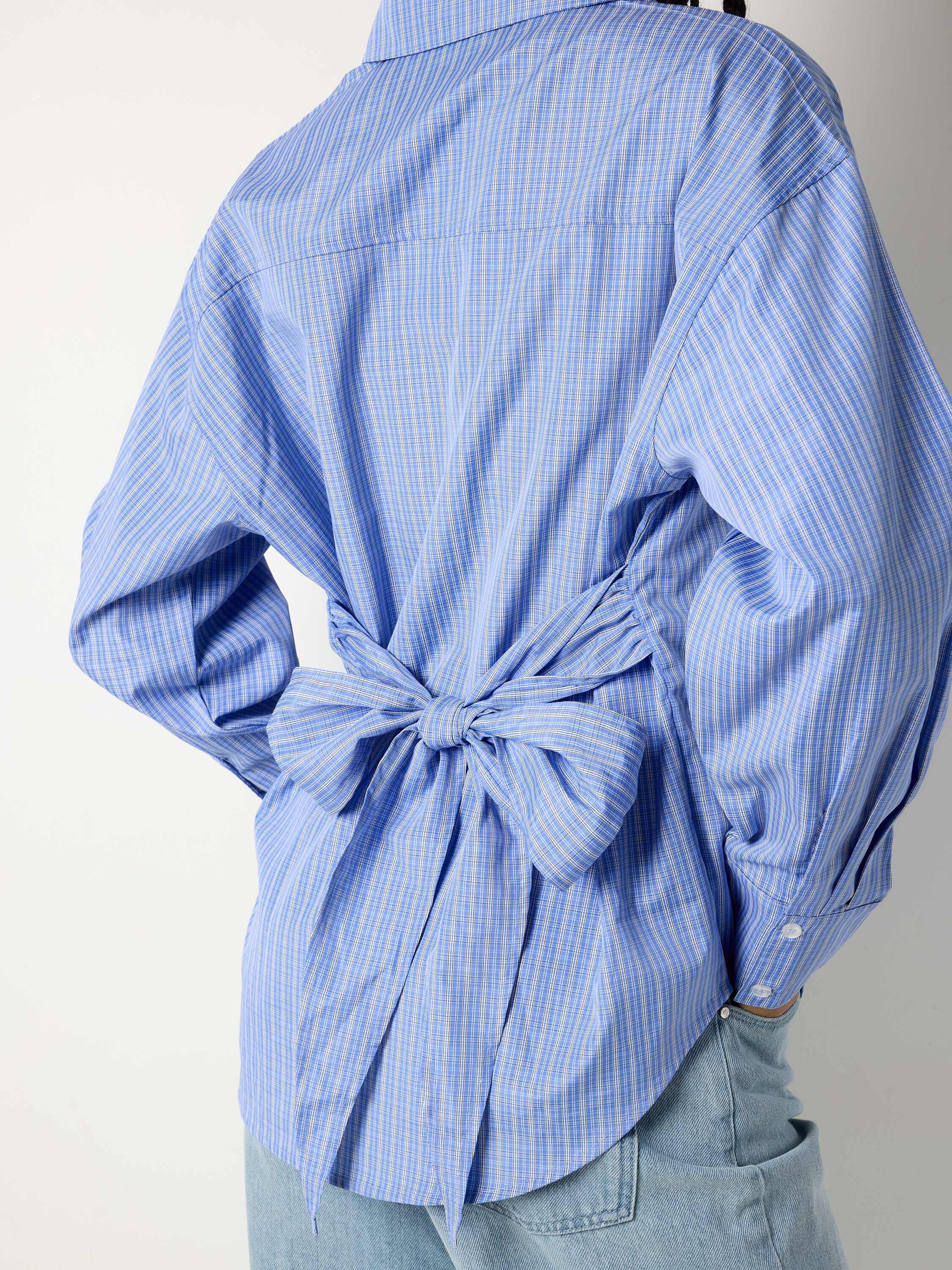 Nmfrida L/S Button Tie Back Shirt Tnt/17