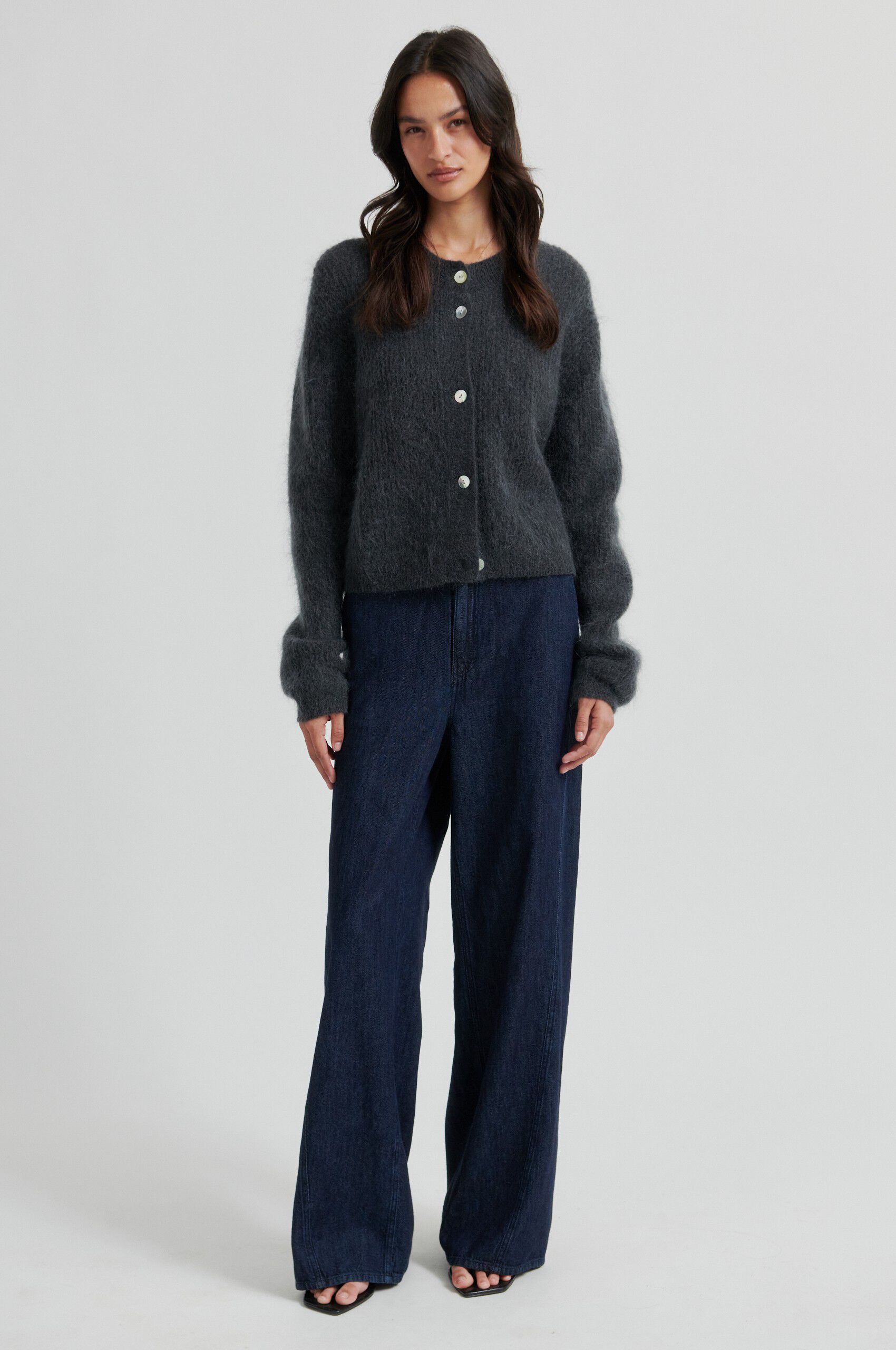 Andrea Knit Rib LS Cardigan