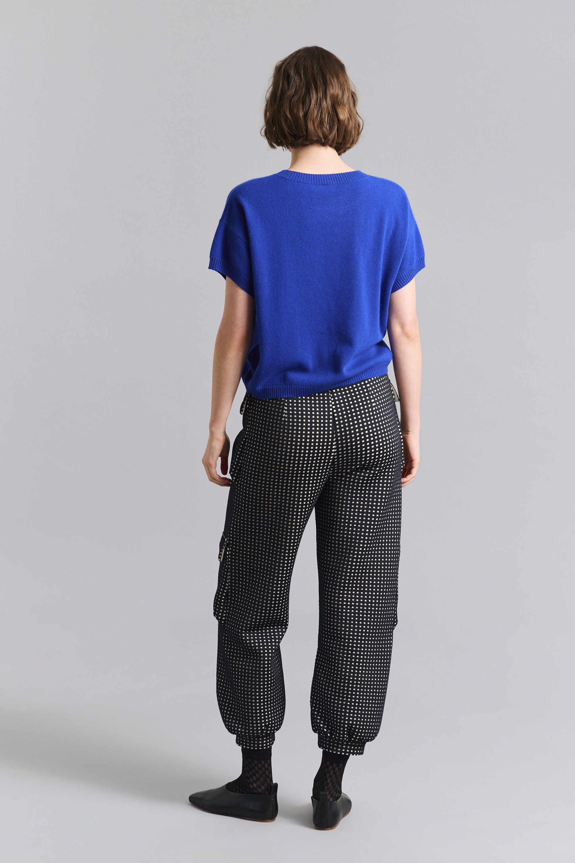 Cloud cashmere kort&aelig;rmet bluse