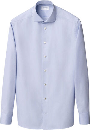 Contemporary Fit Light Blue Semi Solid Signature Dobby Shirt