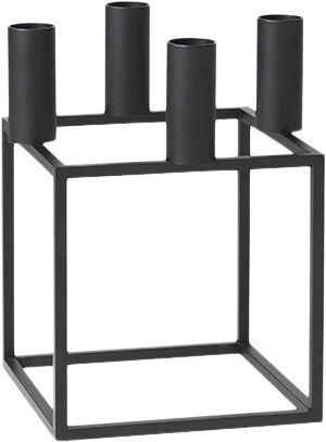 Kubus 4, Candle Holder, Black