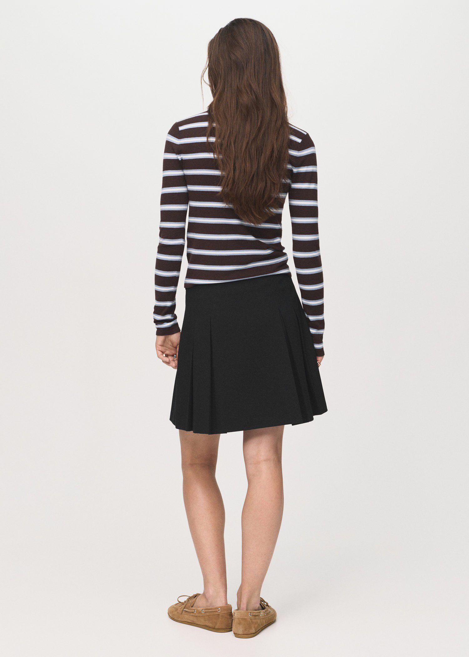 Pleated mini-skirt