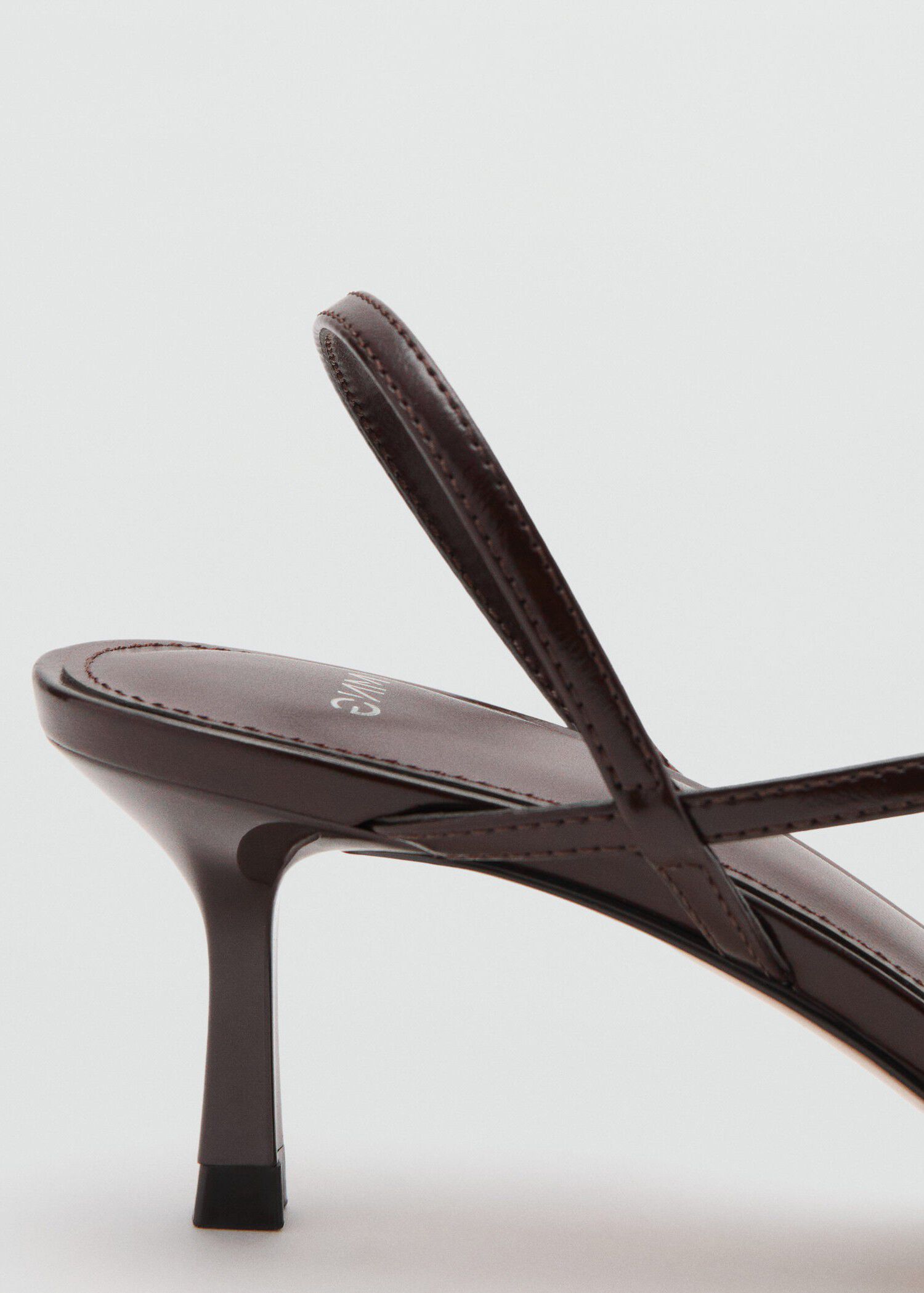 Kitten heel sandals with straps