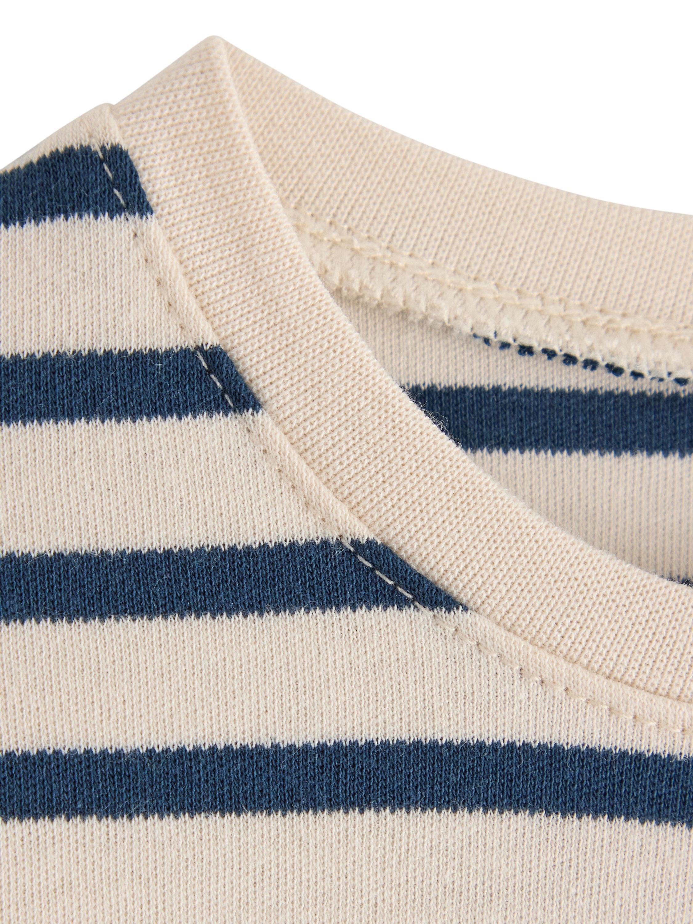 Lang&aelig;rmet top i bl&oslash;d bomuldsjerse