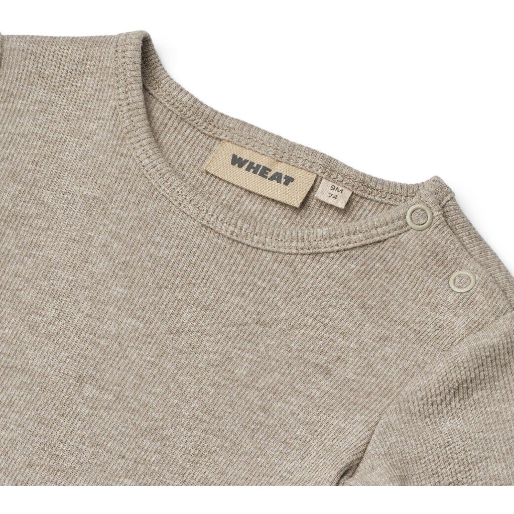 Kort&aelig;rmet Rib Body Timo