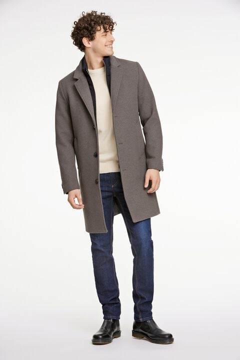 Detachable collar lapel coat