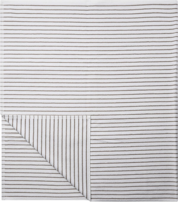 Beach towel 100x180cm smal strib beige GOTS
