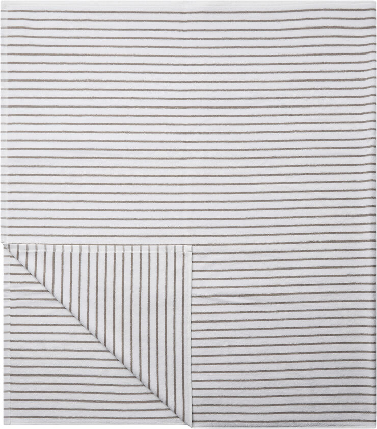 Beach towel 100x180cm smal strib beige GOTS