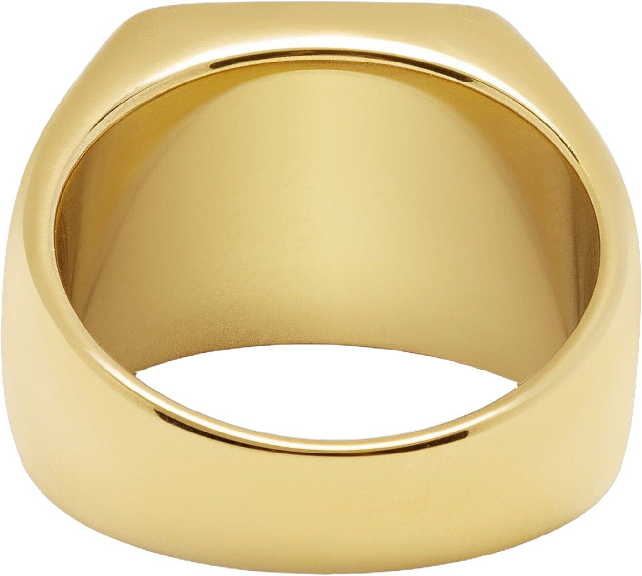 Black Zircon Signet Ring in Gold