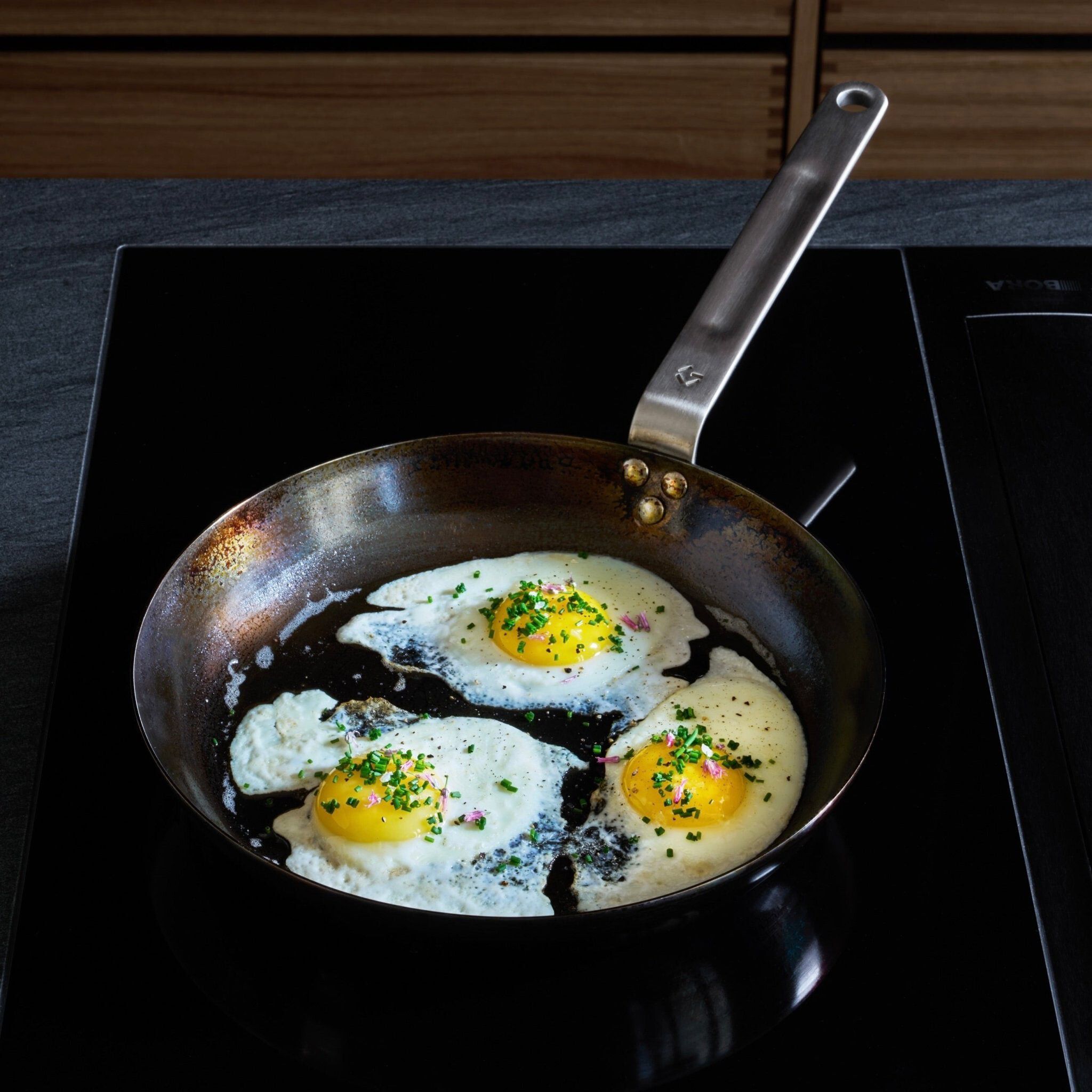 Stegepande - carbonst&aring;l - 28 cm