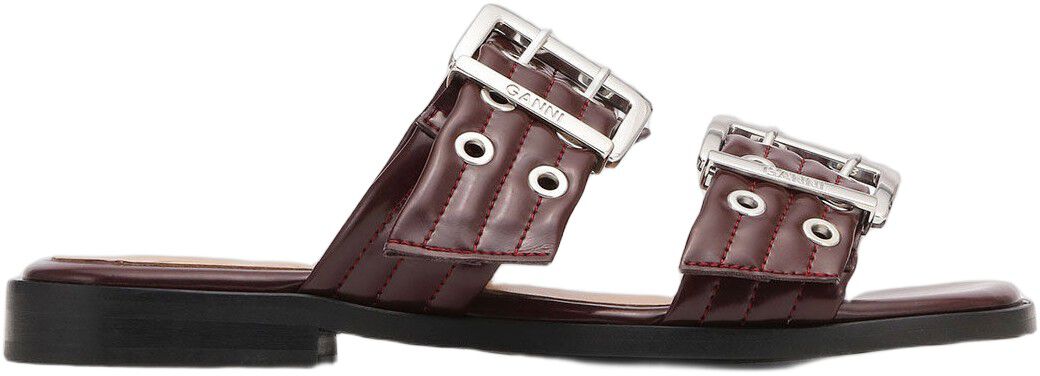 Feminine Buckle Two Strap Sandal Bo