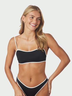 Fia Solid Contrast Bikini Top