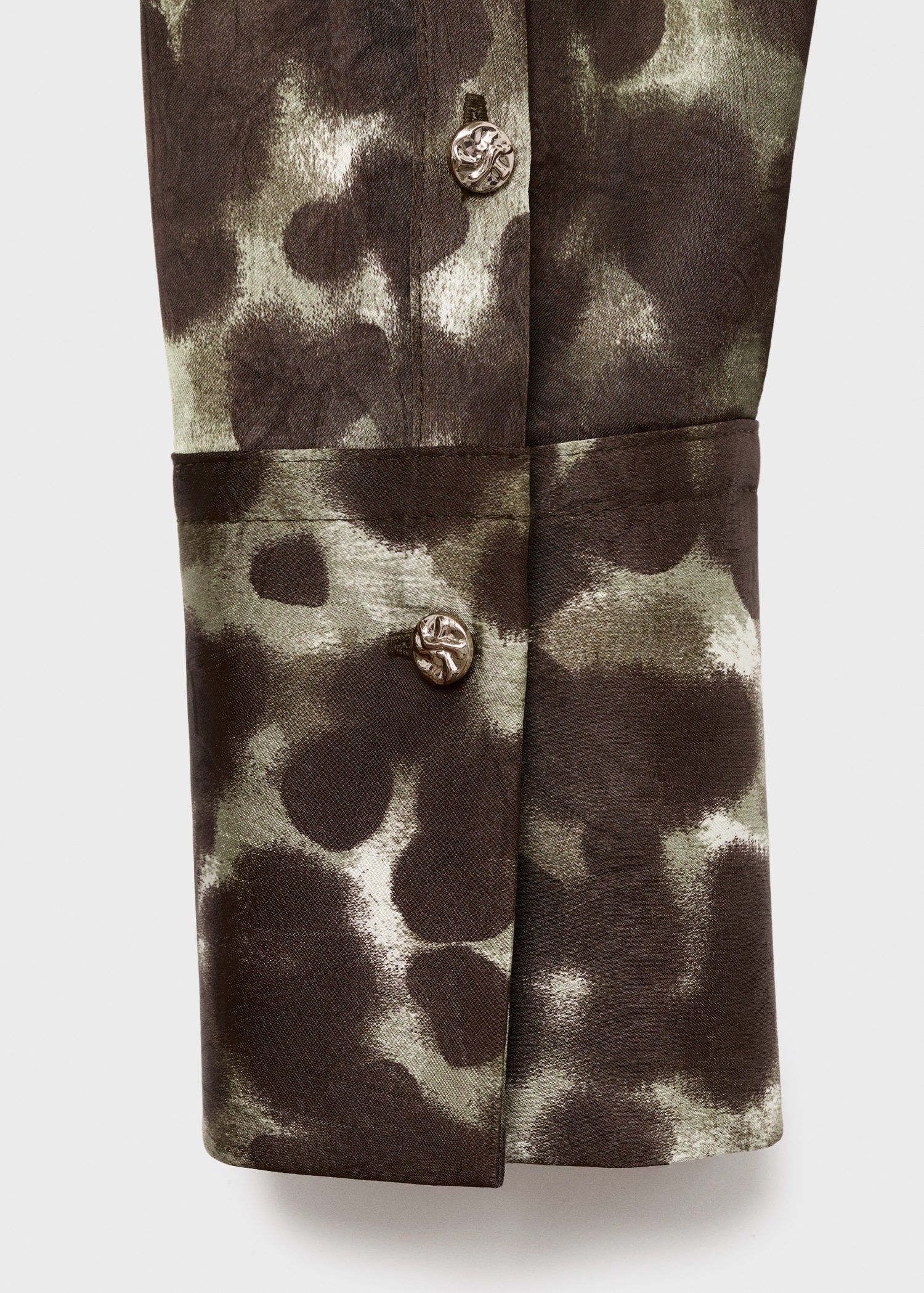 Printed shirt dress with belt