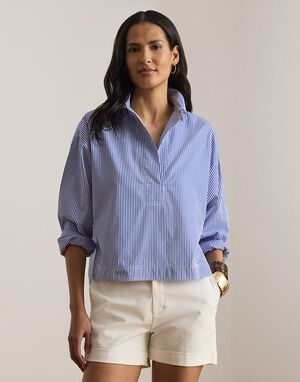 Striped Cropped Shirt