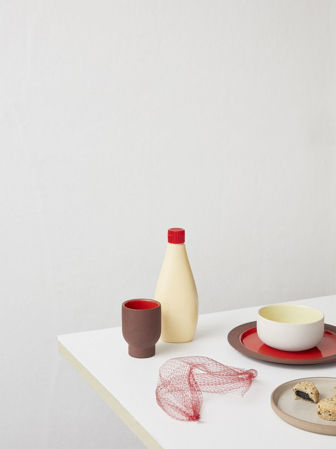 PLATE, LARGE, 2 PCS, CLAY TERRACOTTA, GLAZE RED, 25015TR