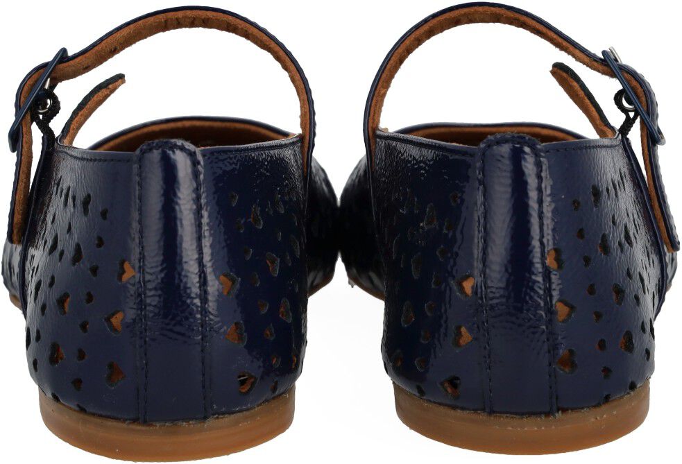 Mary Jane ballerina med perforeret hjertem&oslash;nster