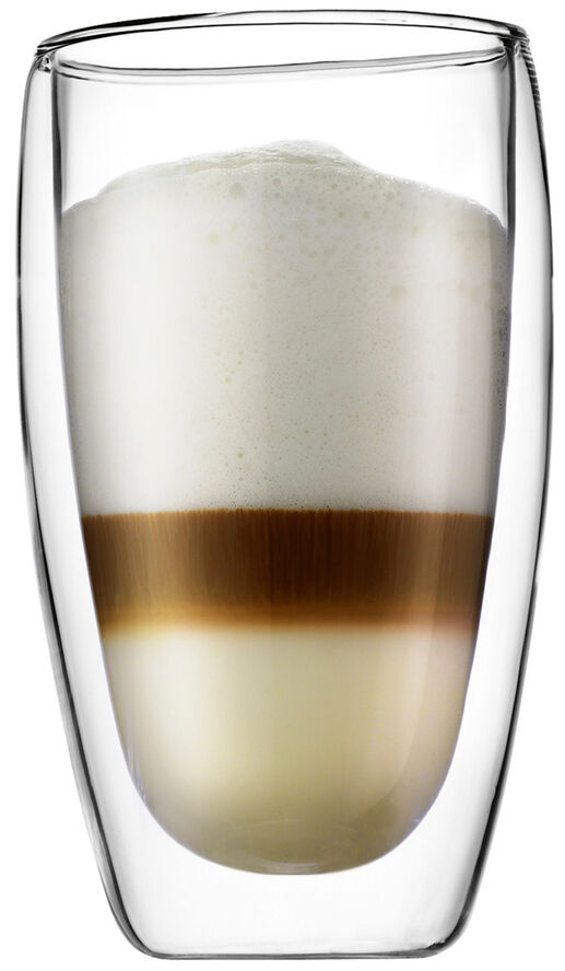 2 st glas, dubbla väggar, stora, 0. 45 l, 15 oz
