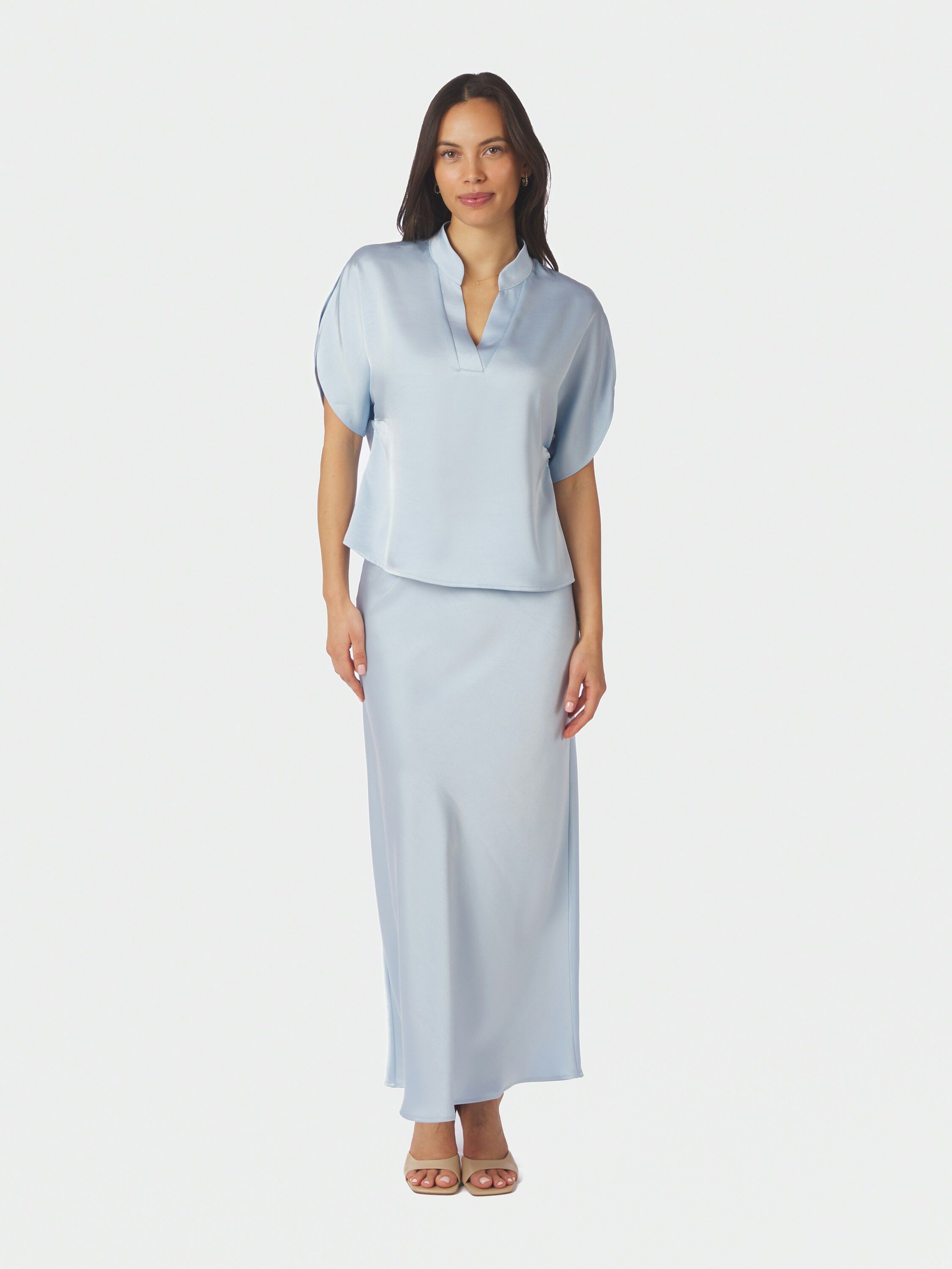 Anelle Heavy Sateen Blouse