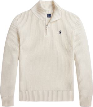 Cotton Quarter-Zip Sweater