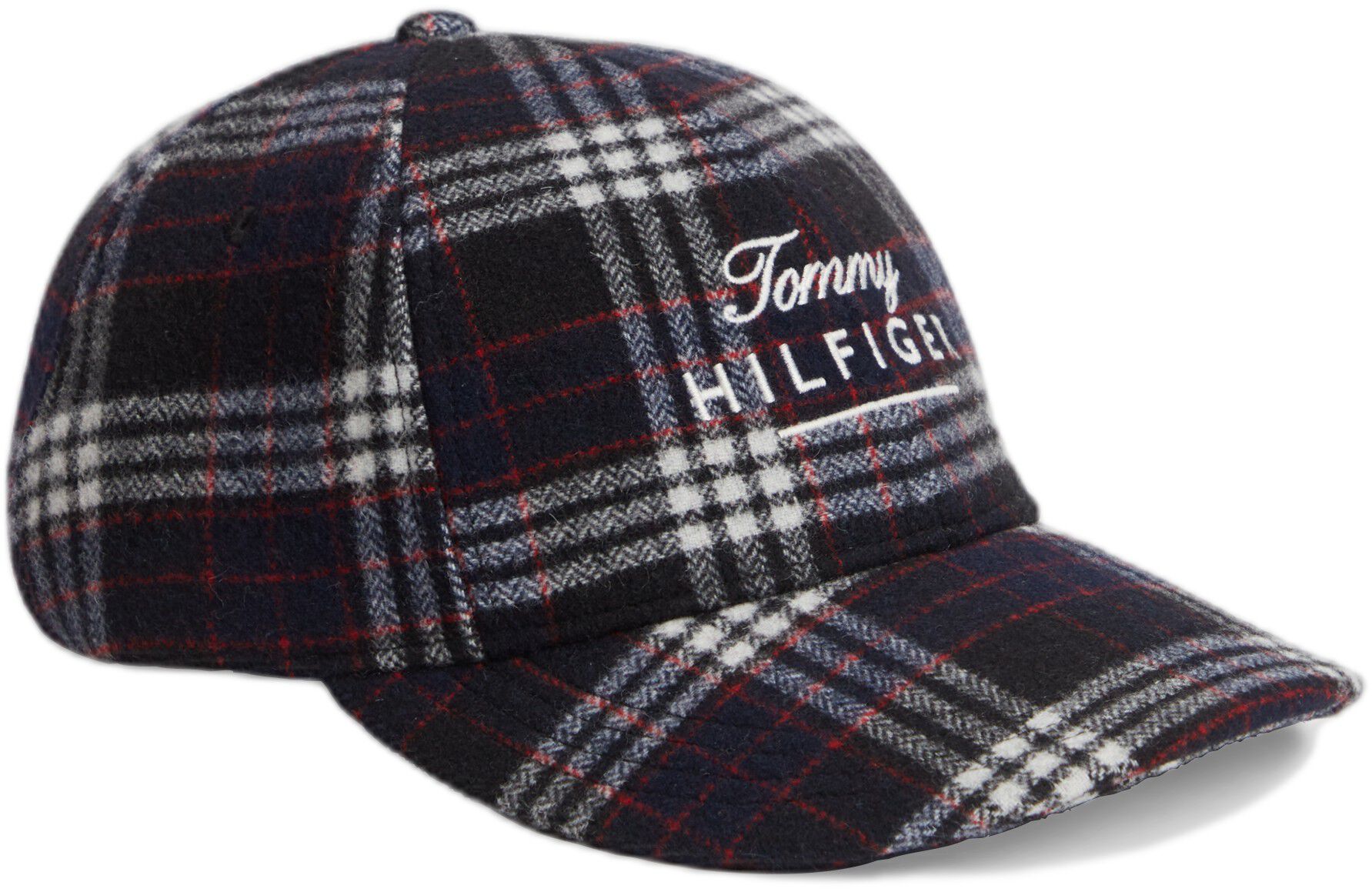 Wool Blend Logo Check Baseball Cap