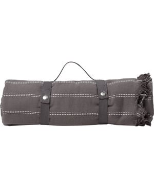 Håndklæde flat onse side/terry on backside 100x150cm grey